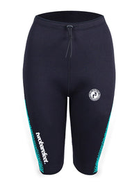 Two Bare Feet Womens Silicone Print Series 2.5mm Wetsuit Jacket & Shorts Set (Black/Mint)