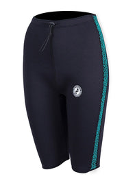 Two Bare Feet Womens Silicone Print Series 2.5mm Neoprene Wetsuit Shorts (Black/Mint)