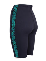 Two Bare Feet Womens Silicone Print Series 2.5mm Neoprene Wetsuit Shorts (Black/Mint)