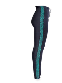 Two Bare Feet Womens Silicone Print Series 2.5mm Neoprene Wetsuit Pants (Black/Mint)