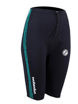 Two Bare Feet Womens Silicone Print Series 2.5mm Neoprene Wetsuit Shorts (Black/Mint)