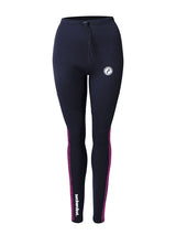Two Bare Feet Womens Silicone Print Series 2.5mm Wetsuit Jacket & Pants Set (Black/Raspberry)