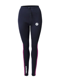 Two Bare Feet Womens Silicone Print Series 2.5mm Wetsuit Jacket & Pants Set (Black/Raspberry)