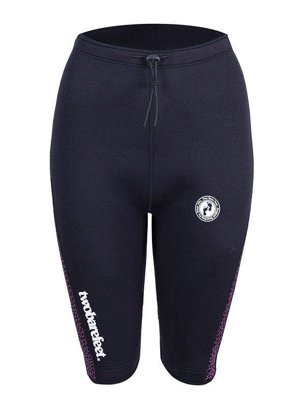 Two Bare Feet Womens Silicone Print Series 2.5mm Wetsuit Jacket & Shorts Set (Black/Raspberry)