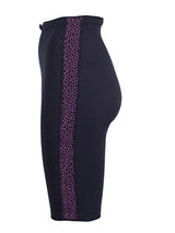Two Bare Feet Womens Silicone Print Series 2.5mm Neoprene Wetsuit Shorts (Black/Raspberry)