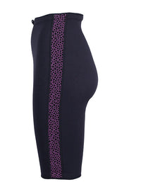 Two Bare Feet Womens Silicone Print Series 2.5mm Neoprene Wetsuit Shorts (Black/Raspberry)