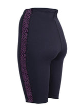 Two Bare Feet Womens Silicone Print Series 2.5mm Neoprene Wetsuit Shorts (Black/Raspberry)
