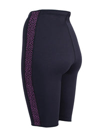 Two Bare Feet Womens Silicone Print Series 2.5mm Neoprene Wetsuit Shorts (Black/Raspberry)
