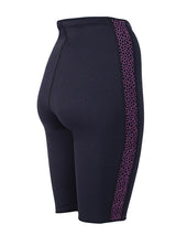 Two Bare Feet Womens Silicone Print Series 2.5mm Neoprene Wetsuit Shorts (Black/Raspberry)