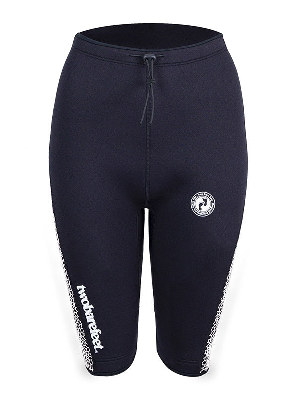 Two Bare Feet Womens Silicone Print Series 2.5mm Neoprene Wetsuit Shorts (Black/White)