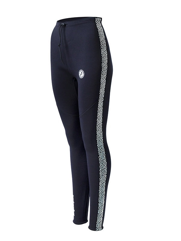 Two Bare Feet Womens Silicone Print Series 2.5mm Neoprene Wetsuit Pants (Black/White)