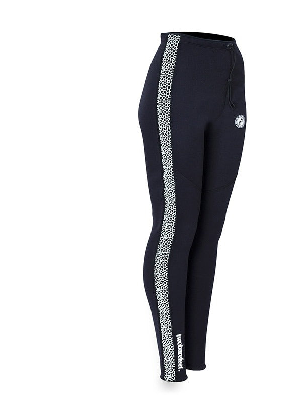 Two Bare Feet Womens Silicone Print Series 2.5mm Neoprene Wetsuit Pants (Black/White)