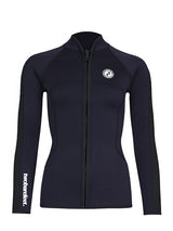 Two Bare Feet Womens Silicone Print Series Full Zip 2.5mm Wetsuit Jacket (Black)