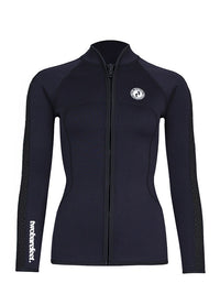 Two Bare Feet Womens Silicone Print Series 2.5mm Wetsuit Jacket & Shorts Set (Black)