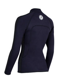 Two Bare Feet Womens Silicone Print Series Full Zip 2.5mm Wetsuit Jacket (Black)