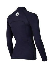 Two Bare Feet Womens Silicone Print Series Full Zip 2.5mm Wetsuit Jacket (Black)