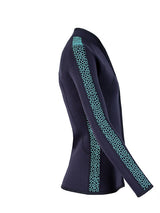 Two Bare Feet Womens Silicone Print Series Full Zip 2.5mm Wetsuit Jacket (Black/Mint)
