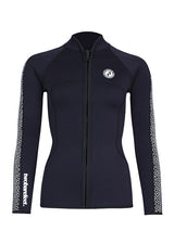 Two Bare Feet Womens Silicone Print Series 2.5mm Wetsuit Jacket & Shorts Set (Black/White)
