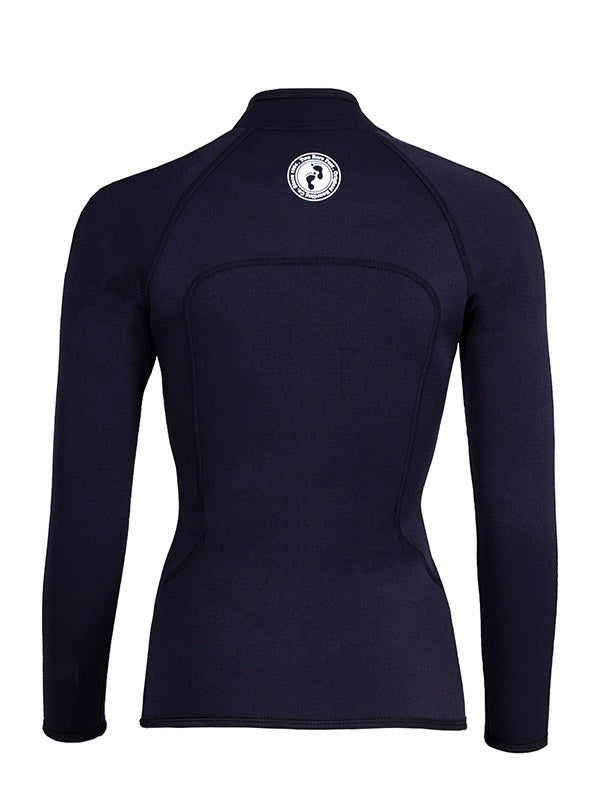 Two Bare Feet Womens Silicone Print Series Full Zip 2.5mm Wetsuit Jacket (Black/White)