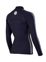 Two Bare Feet Womens Silicone Print Series Full Zip 2.5mm Wetsuit Jacket (Black/White)