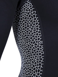 Two Bare Feet Silicone Print Series 2mm Superstretch Womens One Piece (Black/White)