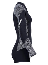 Two Bare Feet Silicone Print Series 2mm Superstretch Womens One Piece (Black/White)