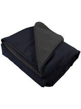 XL Sherpa Lined Waterproof Beach Travel Blanket (Black/Charcoal)