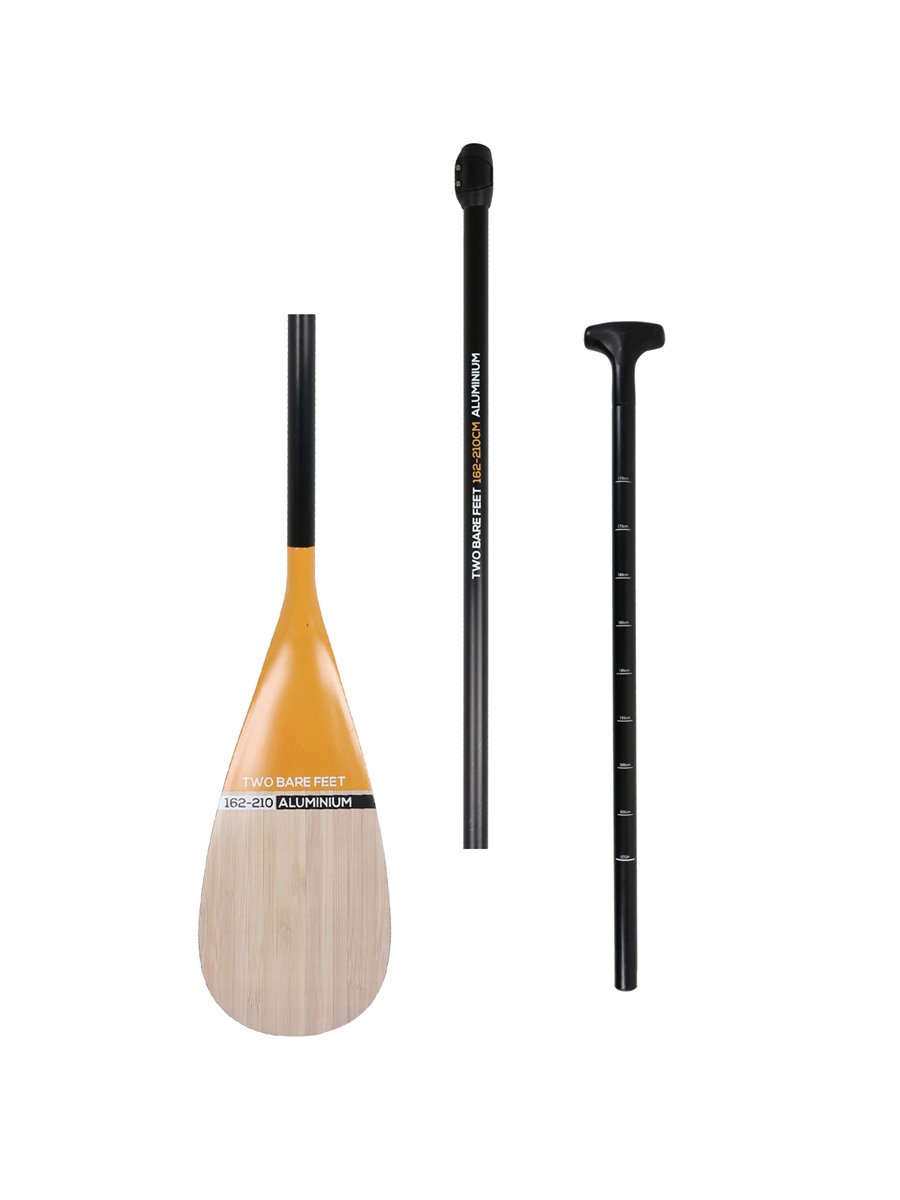 Two Bare Feet Strand Aluminium 3 Piece SUP Paddle (Yellow)