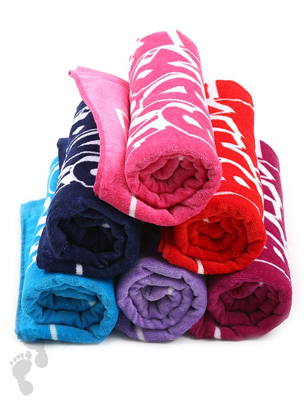 Two Bare Feet Classic Logo Junior Swim Towel (Pink)