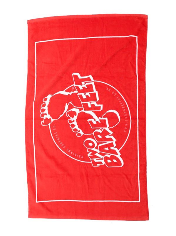 Two Bare Feet Classic Logo Junior Swim Towel (Red)