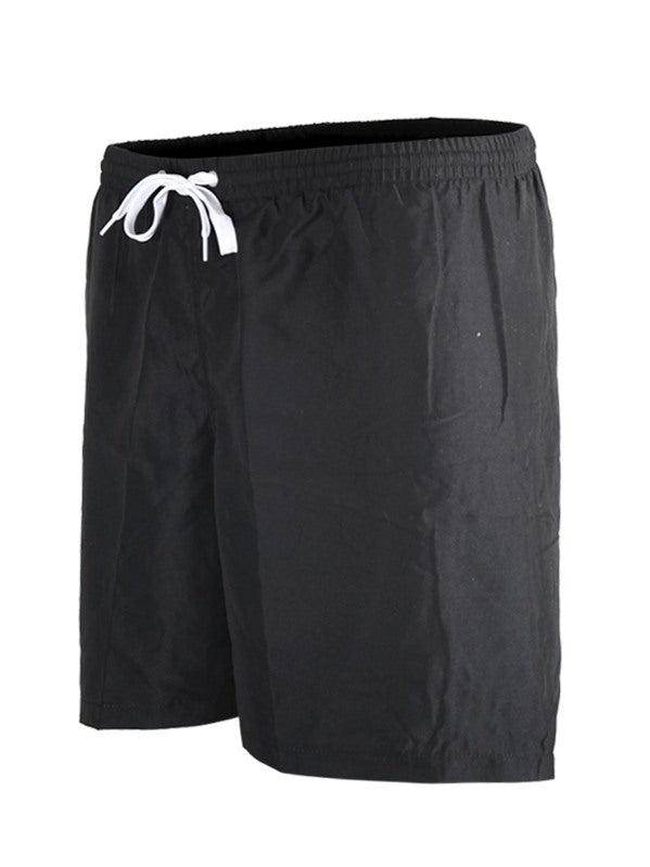 Two Bare Feet Elasticated Drawstring Waist Swimming Shorts (Black)