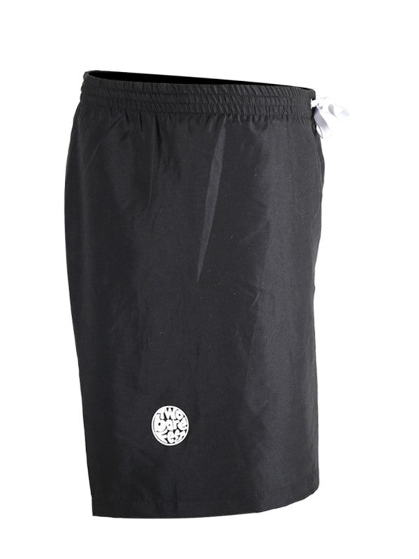 Two Bare Feet Elasticated Drawstring Waist Swimming Shorts (Black)