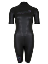Two Bare Feet T3 Shorty Womens Triathlon Wetsuit (Black / Lilac)