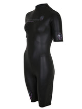 Two Bare Feet T3 Shorty Womens Triathlon Wetsuit (Black / Lilac)