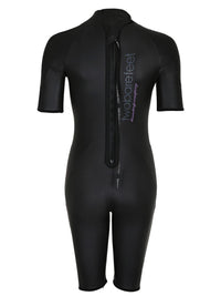 Two Bare Feet T3 Shorty Womens Triathlon Wetsuit (Black / Lilac)