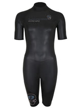 Two Bare Feet T3 Shorty Womens Triathlon Wetsuit (Black / Pink)