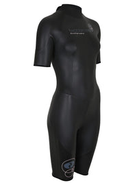 Two Bare Feet T3 Shorty Womens Triathlon Wetsuit (Black / Pink)