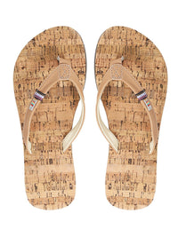 Two Bare Feet Olivia Ladies Sandals (Tan / Cork)