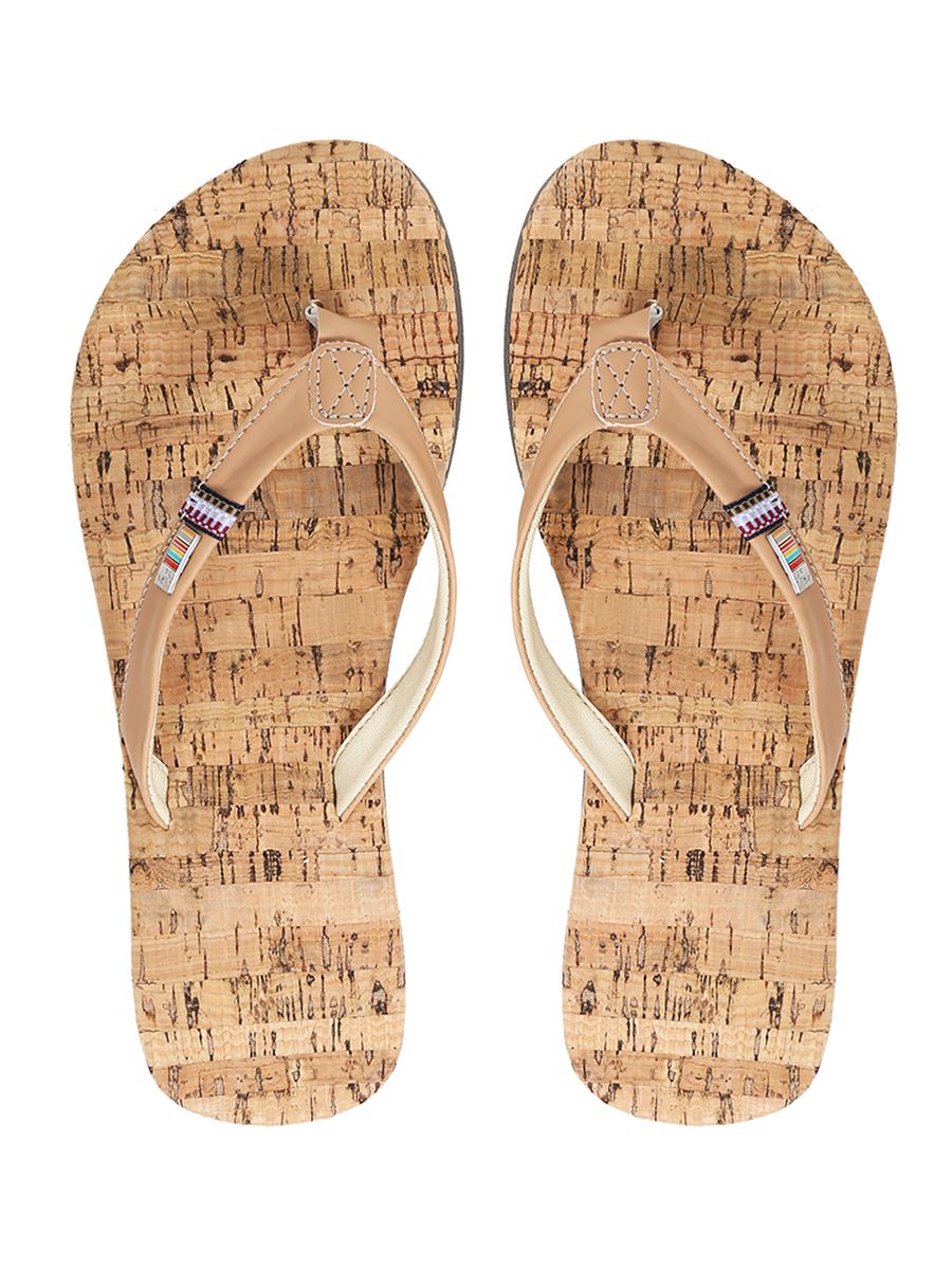 Two Bare Feet Olivia Ladies Sandals (Tan / Cork)