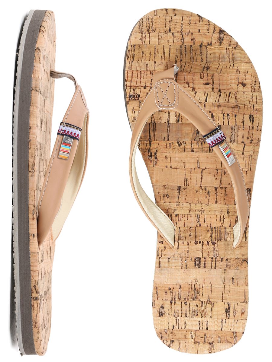 Two Bare Feet Olivia Ladies Sandals (Tan / Cork)