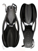 Two Bare Feet Adult Diving Fins (F75 Black)