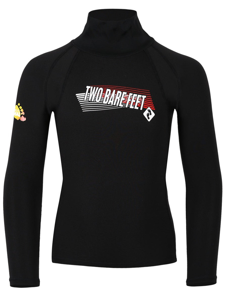 Two Bare Feet Junior Thermal Long Sleeve Rash Vest (Black)