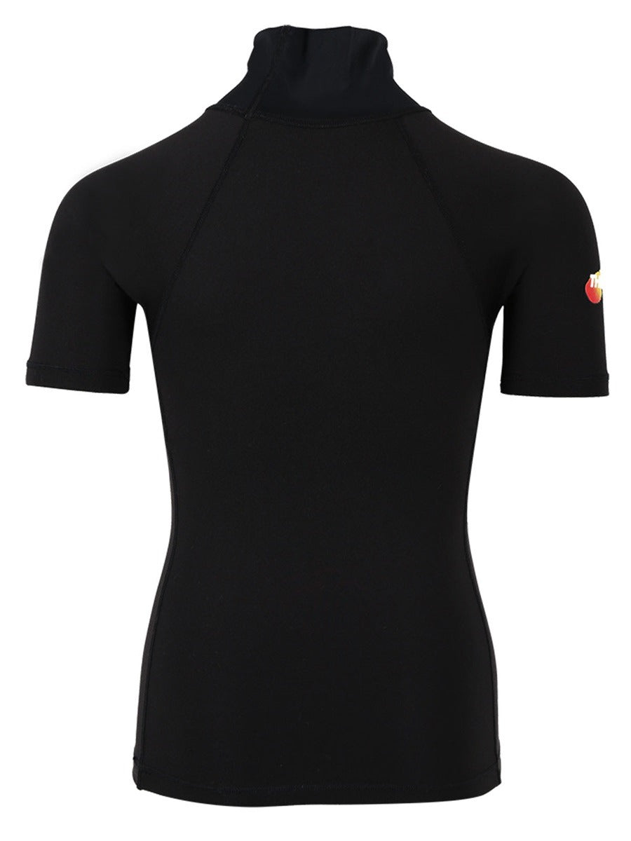 Two Bare Feet Junior Thermal Short Sleeve Rash Vest (Black)