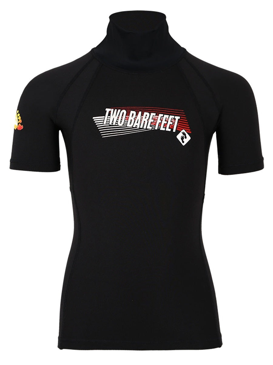 Two Bare Feet Junior Thermal Short Sleeve Rash Vest (Black)