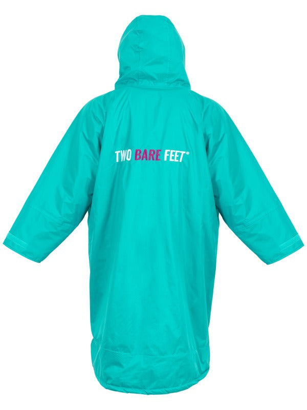 Two Bare Feet Weatherproof Changing Robe with Changing Mat (Teal/Raspberry)