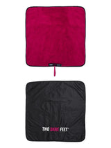 Two Bare Feet Weatherproof Changing Robe with Changing Mat (Teal/Raspberry)