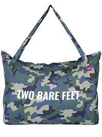 Two Bare Feet Weatherproof Tote Bag (Green Camo/Raspberry)