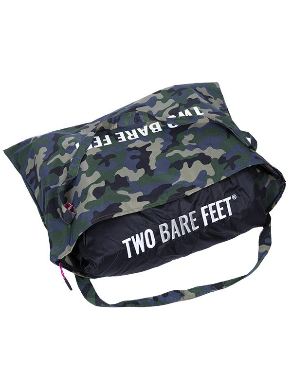 Two Bare Feet Weatherproof Tote Bag (Green Camo/Raspberry)