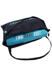 Two Bare Feet Weatherproof Tote Bag (Black/Teal)