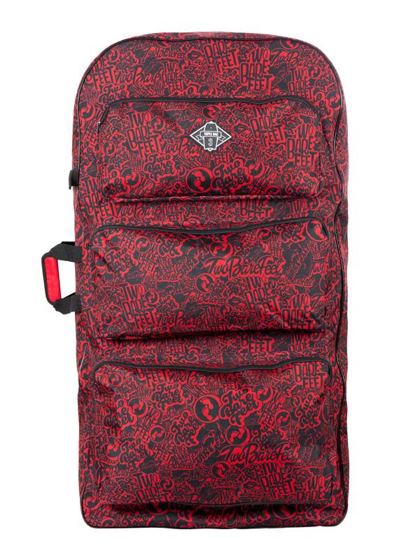 44" Triple Bodyboard Bag (Red Classic Pattern)